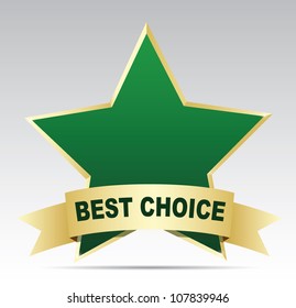 Star label -  best choice. Vector