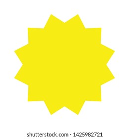 star label icon. flat illustration of star label vector icon for web
