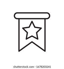 star in label line style icon vector illustration design