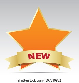 Star label - new. Vector