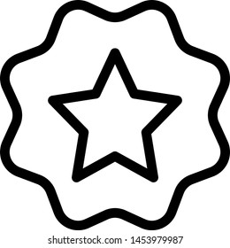Star label sticker isolated on a white background