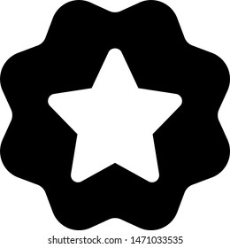 Star label sticker isolated on a white background