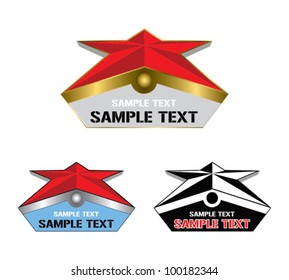 Star label - vector illustration