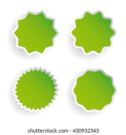 Star label vector set green