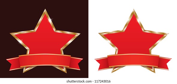 Star labels. Vector