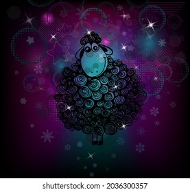 Star lamb. Vector illustration . sweet dreams sheep vector illustration