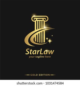 Star Law Logo Design Template