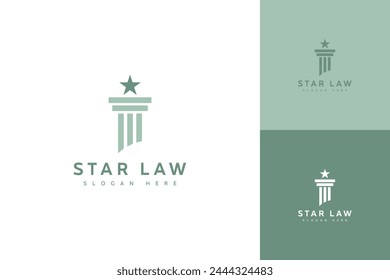 Star Law Logo Design Template