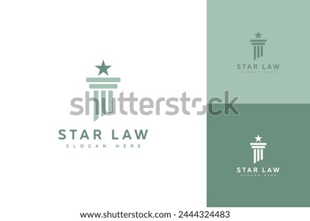 Star Law Logo Design Template