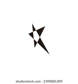 Estrella, símbolo geométrico de capa, vector de logotipo simple