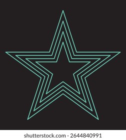 Layout da estrela estrela estrela símbolo contorno.  The Line Art of Starlight Game (em inglês). Símbolo de estrela de videogame. Símbolo de estrela vetor estrelas ícone de estrela ilustração em forma de estrela.  