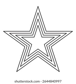 Star layout stars outline symbol.  The Line Art of Starlight Game. Videogame star symbol. Star symbol vector stars icon star shape illustration.  
