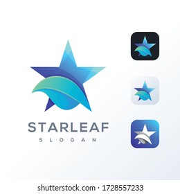 Star Leaf Logo Design Ready To Use