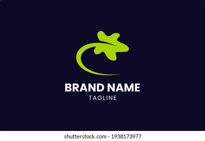 Star Leaf Nature Logo Icon Illustration Vector Design Template suitable for organic environment science brand product or service