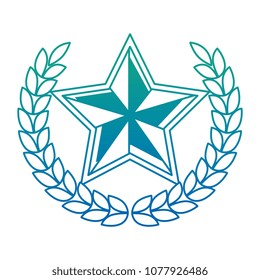 star with leafs wreath crown icon