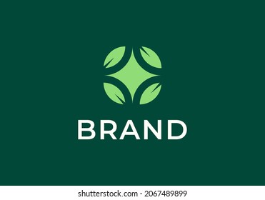Star Leaves logo Design vector illustration

