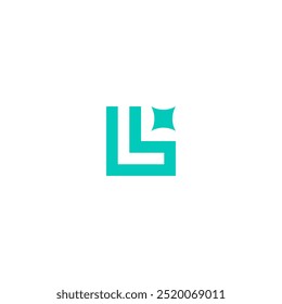 Star and Letter L. Moving Star Symbol Vector Template