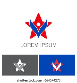 star letter v logo