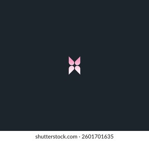 Star Letter X Monogram with black background. Bold and Modern Design with Celestial Inspiration.