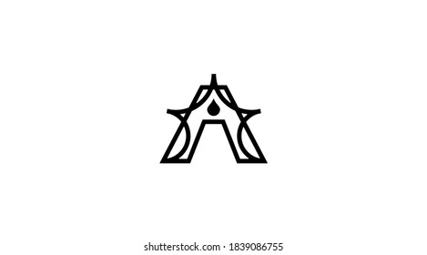 A star lettering logo, A vector symbol 