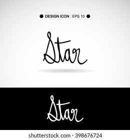 Star Lettering, word Vector EPS10, Great for any use.