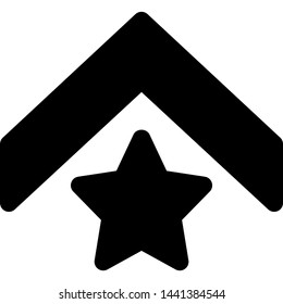 Star level officer with single stripe insignia