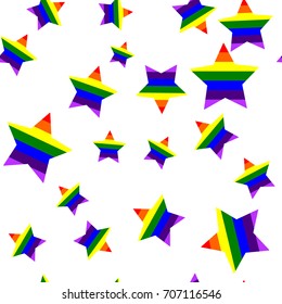 Star in LGBT color Pattern. Tolerance symbol