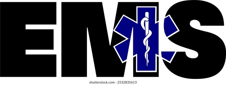 Star of Life Ambulance Medical Logo, Medical symbol of the Emergency, Star of Life EMT icon. Drugs Pharmacy sign,  stock illustration
#EMS03