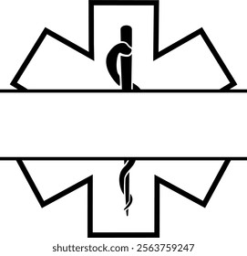 Star of Life Ambulance Medical Logo, Medical symbol of the Emergency, Star of Life EMT icon. Drugs Pharmacy sign,  stock illustration
#3