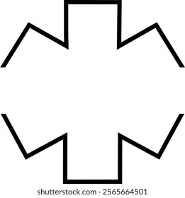 Star of Life Ambulance Medical Logo, Medical symbol of the Emergency, Star of Life EMT icon. Drugs Pharmacy sign,  stock illustration #4