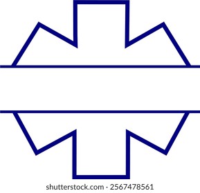 Star of Life Ambulance Medical Logo, Medical symbol of the Emergency, Star of Life EMT icon. Drugs Pharmacy sign,  Monogram #5