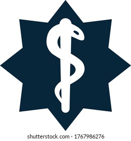 Star Of Life black icon / vector graphics