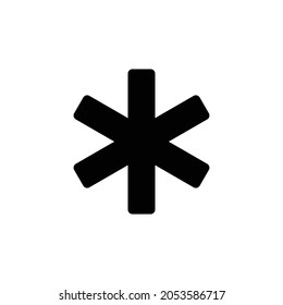 star of life Icon. Flat style design isolated on white background. Vector illustration