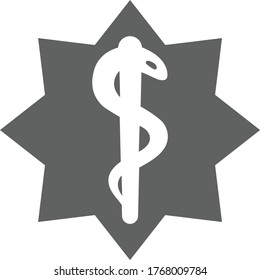 Star Of Life Icon / Gray Vector Graphics