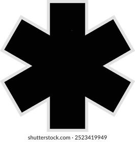Star of Life Medical Logo, Ambulance  logo, Pharmacy sign Black, Medical sign Black, Medical symbol, Star of Life Blue