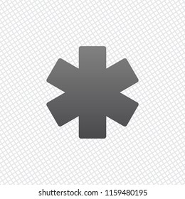 Star of life. On grid background