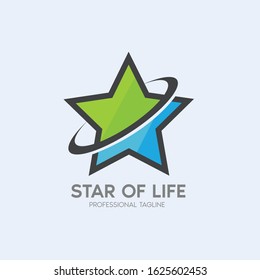 star of life vector logo design template