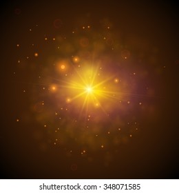 Star Light Background. Abstract Astrology Concept. Vector Illustration