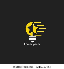 star light bulb vector,starlight logo vector icon eps 10