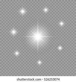  Star light effect. Vector illustration