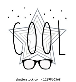 star light heart glasses tee illustration art vector 