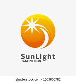 Star light logo design in circle shape