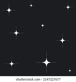 Luz estelar en el diseño del vector de fondo de la plantilla nocturna