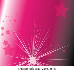 Star light with purple background