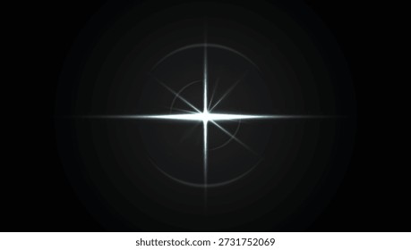 Brillo de la luz de la estrella, efecto de la luz del resplandor blanco. Brillo de luz estelar. Efecto de destello de luz brillo brillo