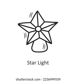 Star Light vector outline Icon Design illustration. New Year Symbol on White background EPS 10 File