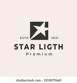 Star ligth hipster vintage logo icon illustration