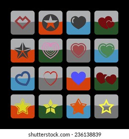 star like icon set