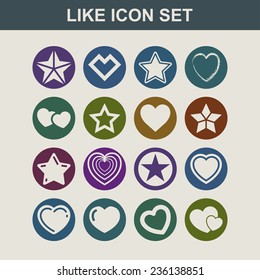 star like icon set