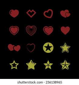 star like icon set